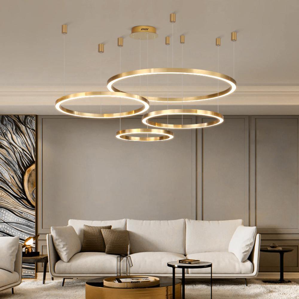 Lustra Lampe Pendante Dorée Moderne - Neutralighting