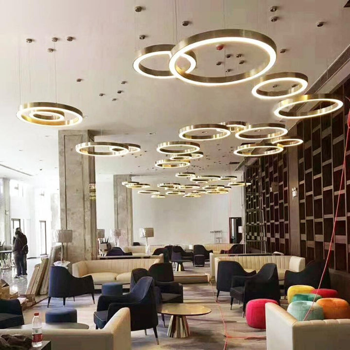 Lustra Lampe Pendante Dorée Moderne - Neutralighting