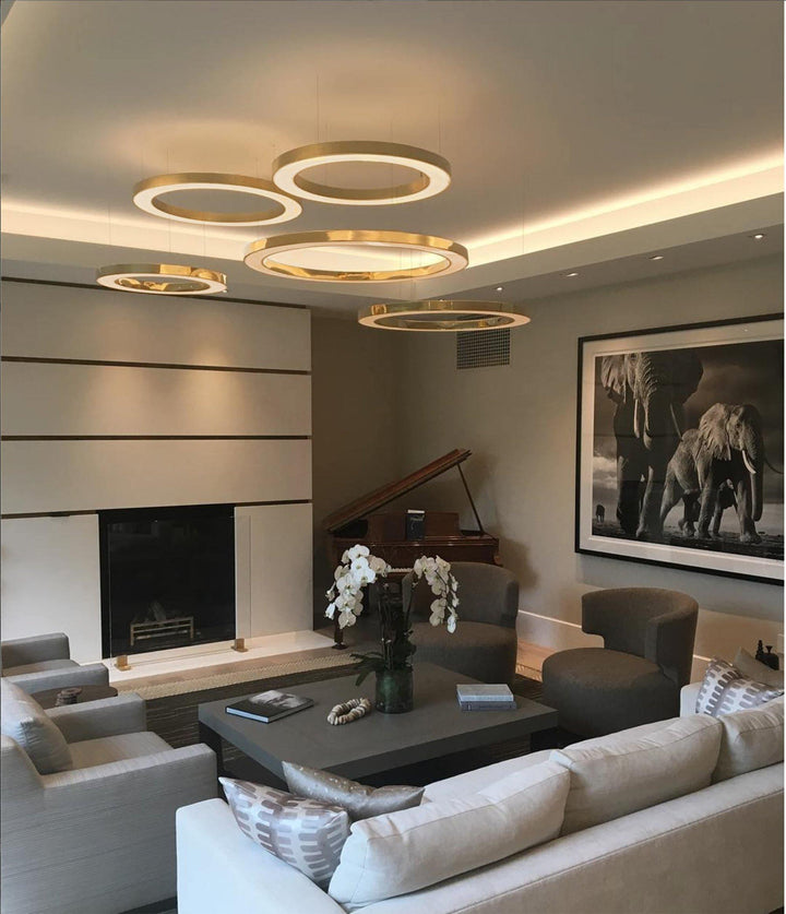 Lustra Lampe Pendante Dorée Moderne - Neutralighting