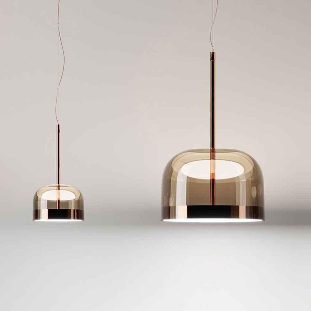 Valentina Suspension Nordique, Métal/Verre, Noir/Or, Salle à Manger - Neutralighting