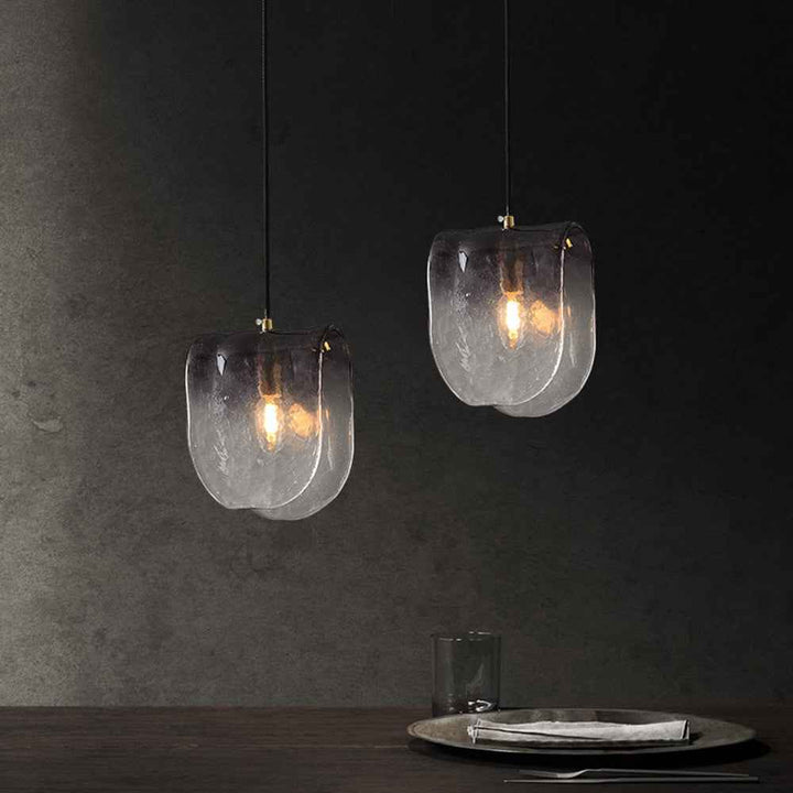 Valentina Suspension Contemporaine Métal/Verre Noir Salon - Neutralighting