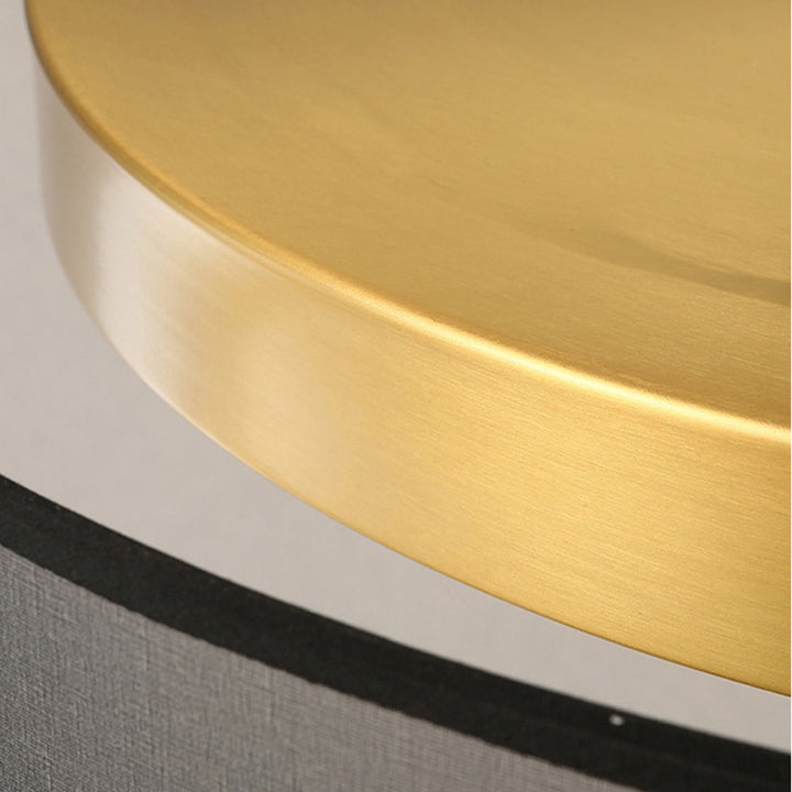 Arisha Plafonnier Rond Moderne, Métal/Acrylique, Doré, Salon - Neutralighting