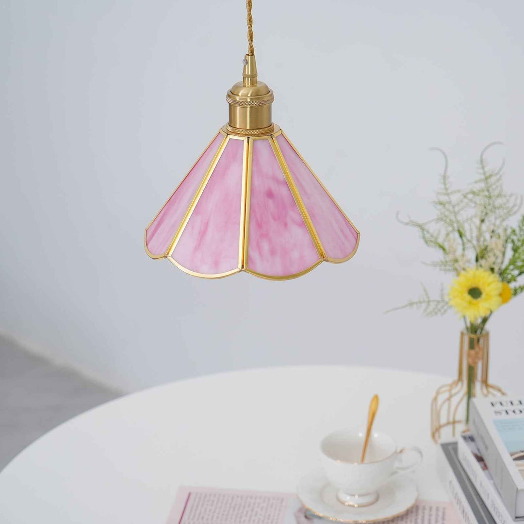 Lione Suspension en vitrail rose - Neutralighting