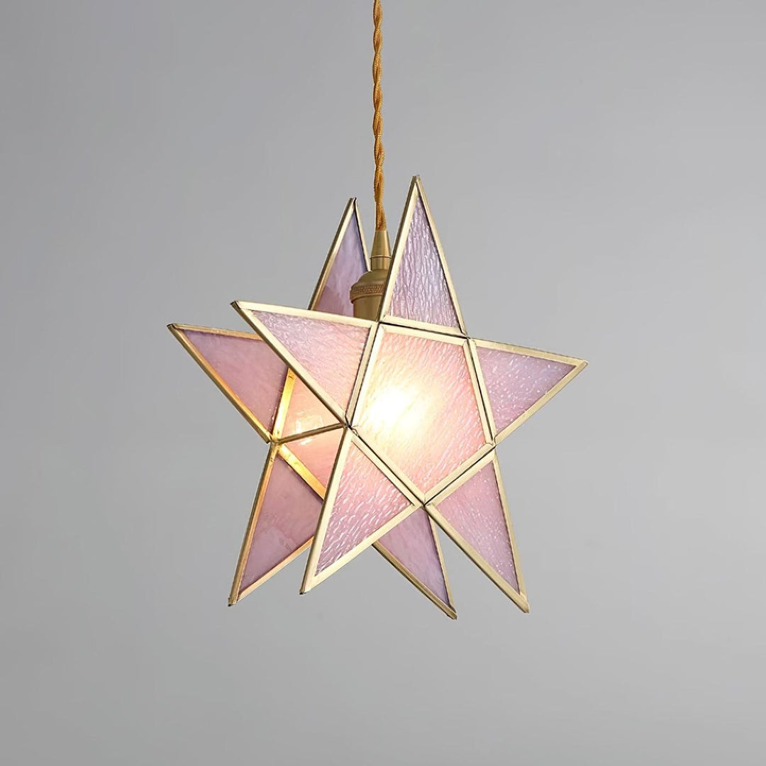 Lione Suspension en vitrail rose - Neutralighting