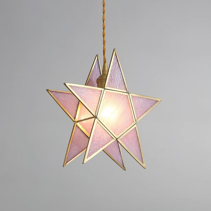 Lione Suspension en vitrail rose - Neutralighting
