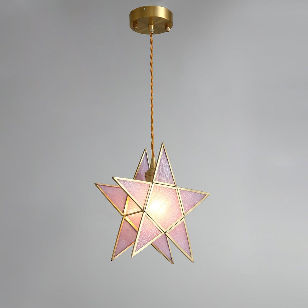 Lione Suspension en vitrail rose - Neutralighting