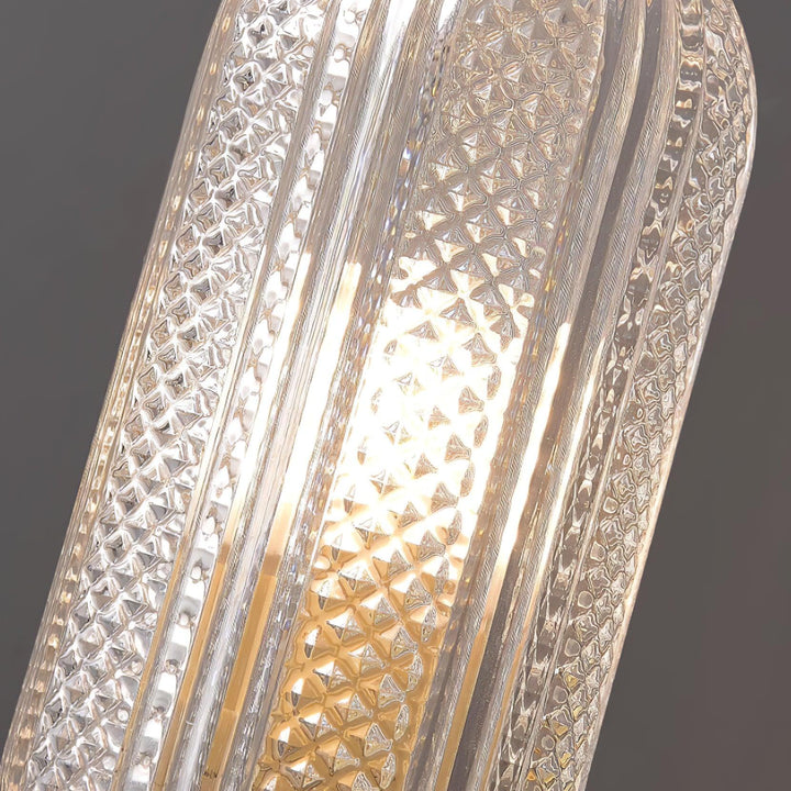 Evania Applique murale double en laiton et verre texturé - Neutralighting