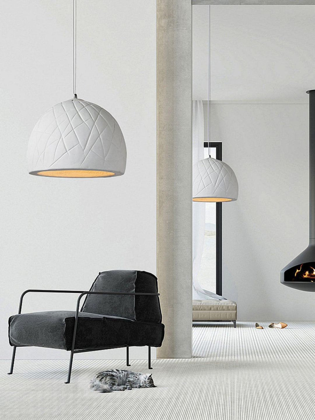 Cashaor Suspension en Plastique Art Nordique Wabi - Neutralighting