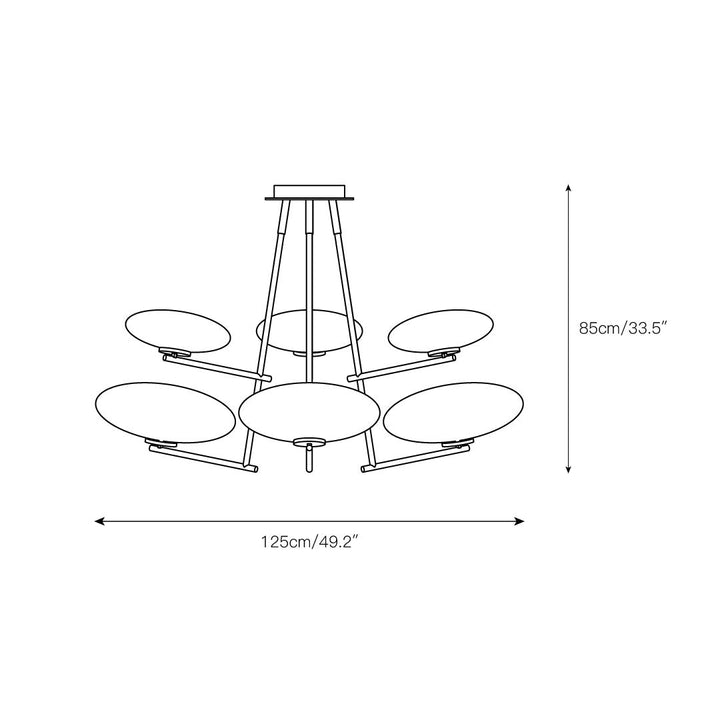Umirarae Lampe de Plafond en Laiton et Verre Créativité Individuelle - Neutralighting