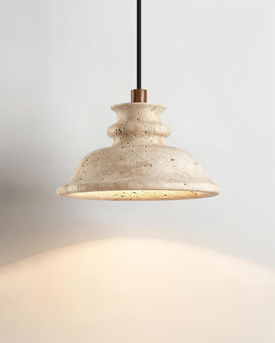 Ritta Lampe Pendante Abat-jour Travertin Sculpté - Neutralighting