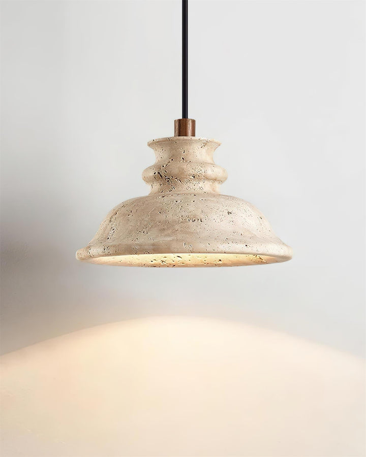 Ritta Lampe Pendante Abat-jour Travertin Sculpté - Neutralighting