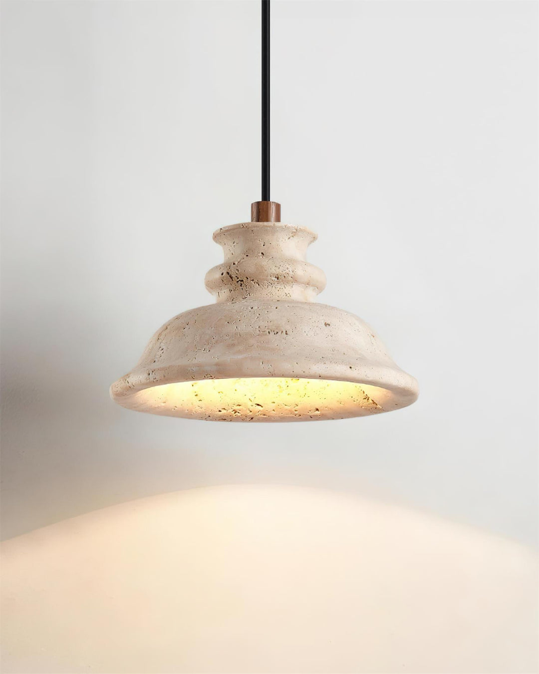 Ritta Lampe Pendante Abat-jour Travertin Sculpté - Neutralighting