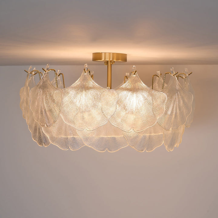 Maple Lampe de Plafond en Verre Cluster de Feuilles - Neutralighting