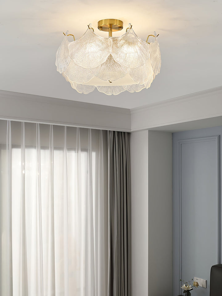 Maple Lampe de Plafond en Verre Cluster de Feuilles - Neutralighting