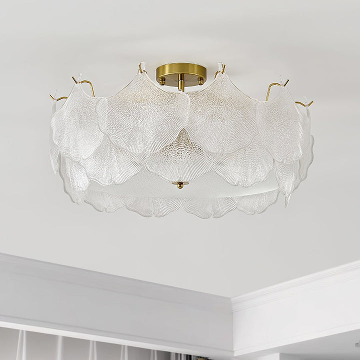 Maple Lampe de Plafond en Verre Cluster de Feuilles - Neutralighting