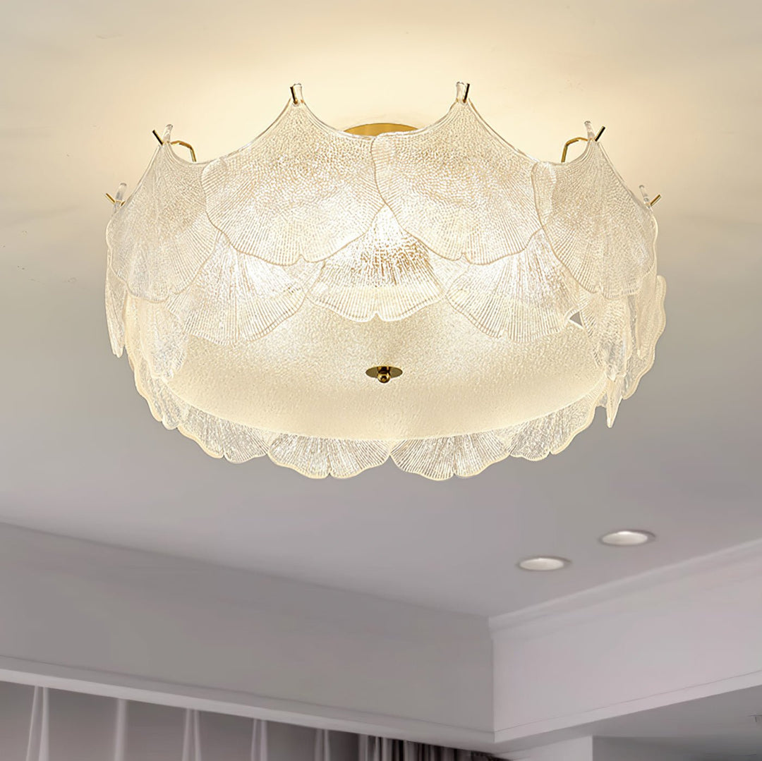 Maple Lampe de Plafond en Verre Cluster de Feuilles - Neutralighting