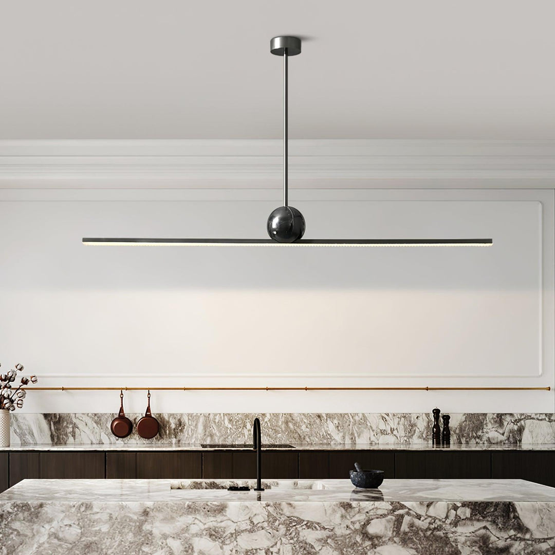 Liora Suspension Linéaire Minimaliste en Marbre - Neutralighting
