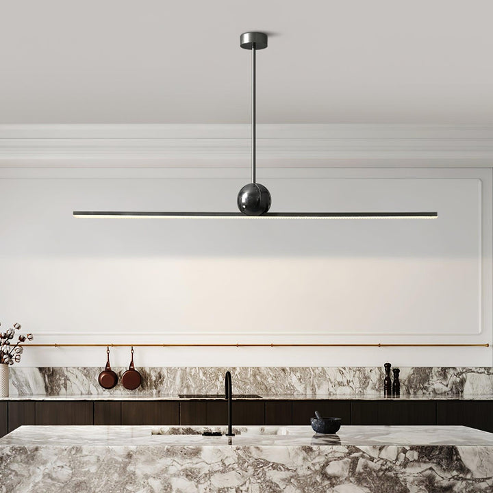Liora Suspension Linéaire Minimaliste en Marbre - Neutralighting