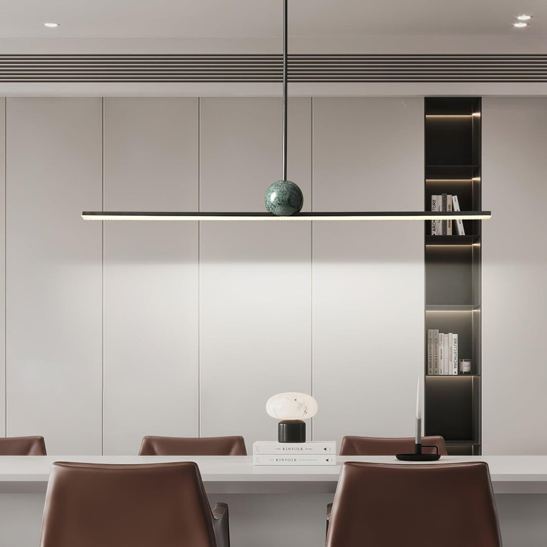 Liora Suspension Linéaire Minimaliste en Marbre - Neutralighting