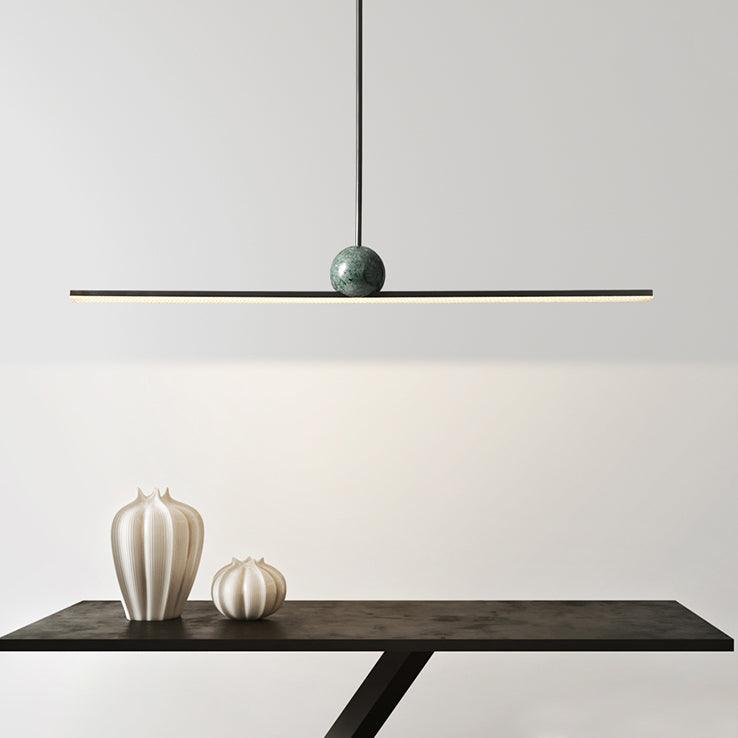 Liora Suspension Linéaire Minimaliste en Marbre - Neutralighting
