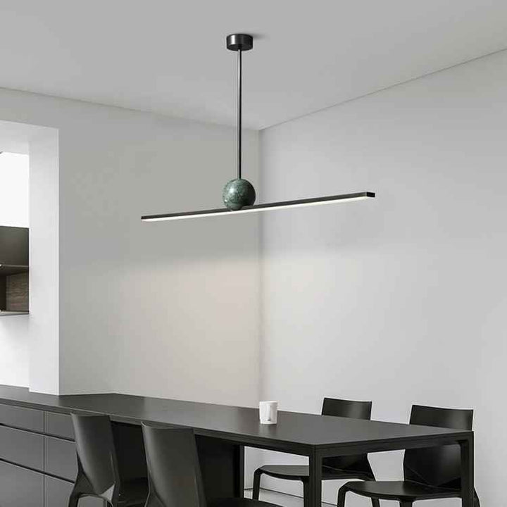 Liora Suspension Linéaire Minimaliste en Marbre - Neutralighting