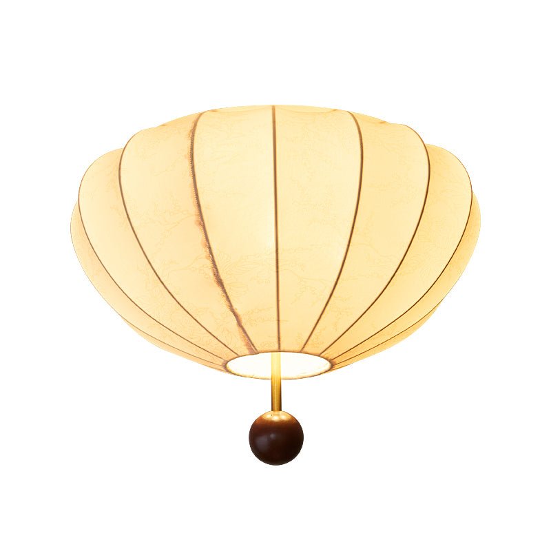 Lustra Plafonnier Bois Tissu Lanternes - Neutralighting