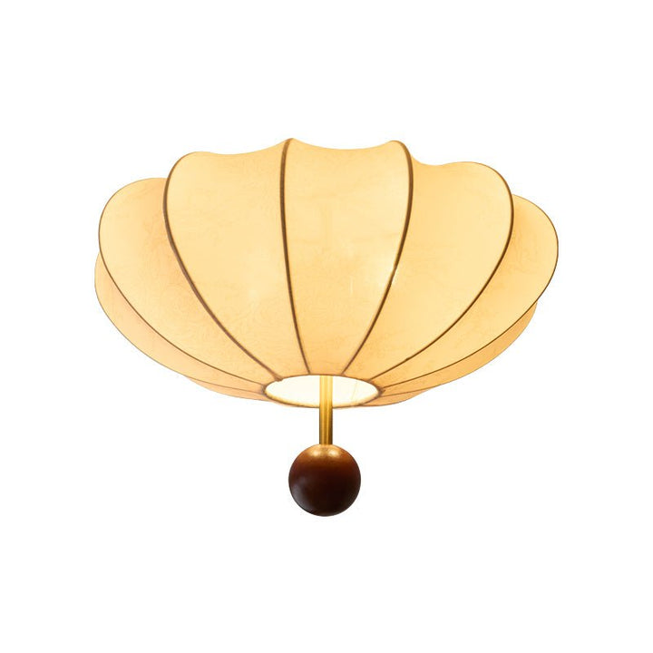 Lustra Plafonnier Bois Tissu Lanternes - Neutralighting