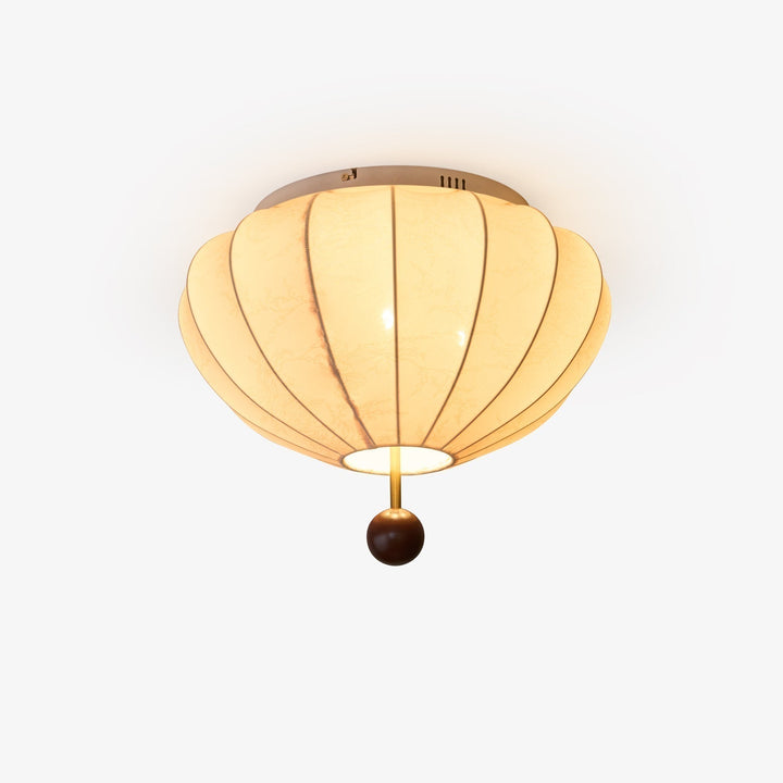 Lustra Plafonnier Bois Tissu Lanternes - Neutralighting