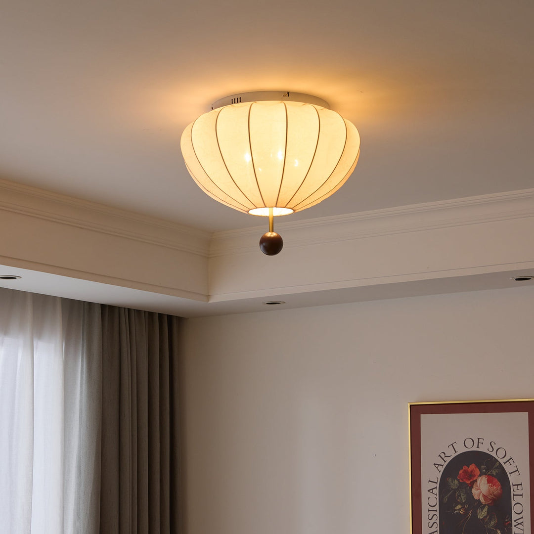 Willow Plafonnier Salon Bois Tissu - Neutralighting