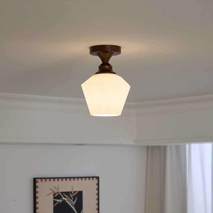 Alveneth Verre 23cm Blanc LED