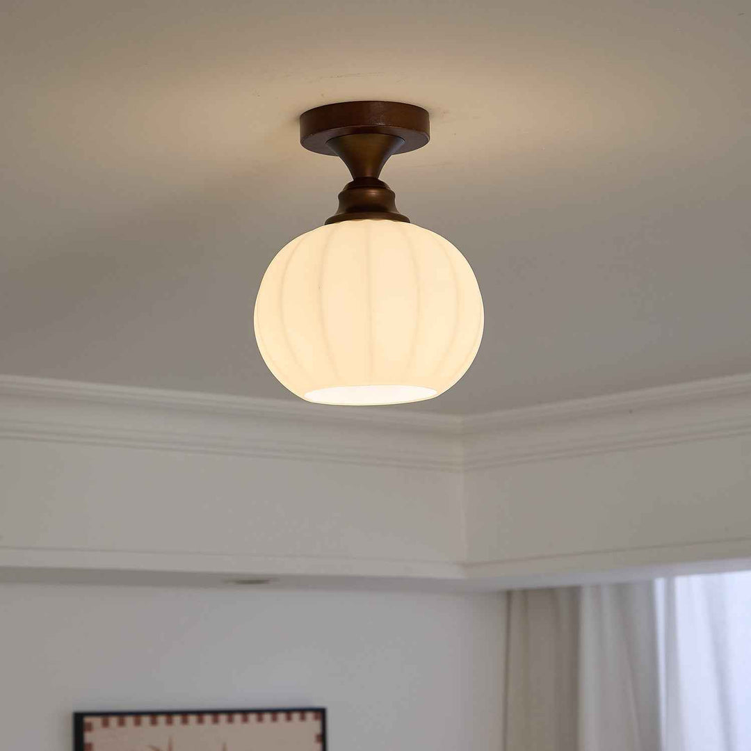 Alveneth Verre 23cm Blanc LED
