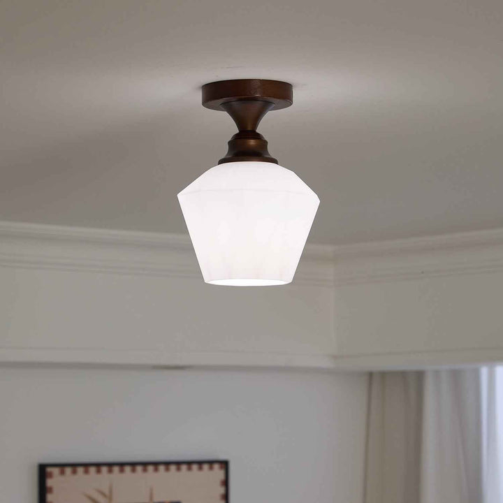 Alveneth Verre 23cm Blanc LED