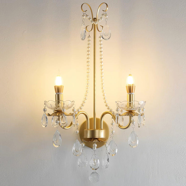 Applique Murale Perles de Cristal Ornée Élégante Chic pour Maison - Neutralighting