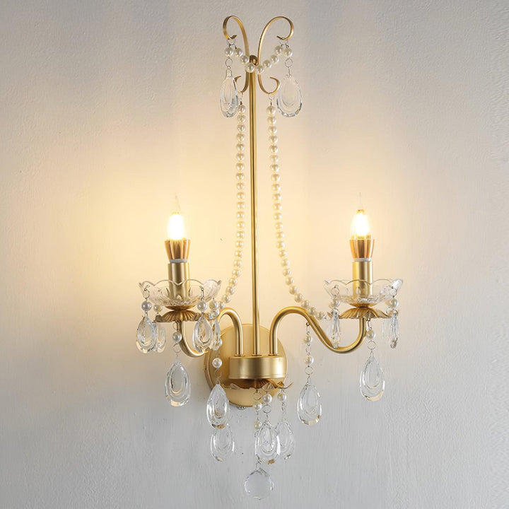 Applique Murale Perles de Cristal Ornée Élégante Chic pour Maison - Neutralighting