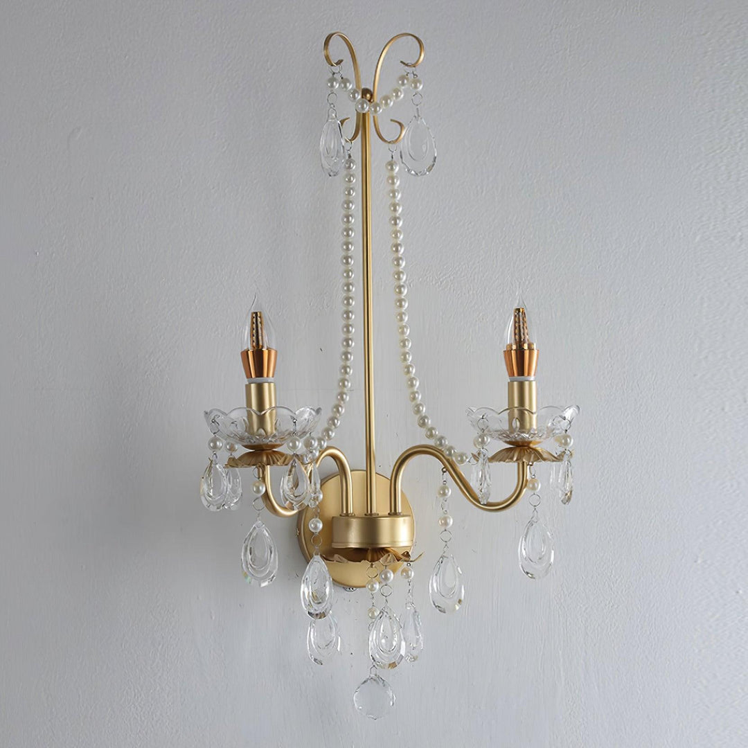 Applique Murale Perles de Cristal Ornée Élégante Chic pour Maison - Neutralighting
