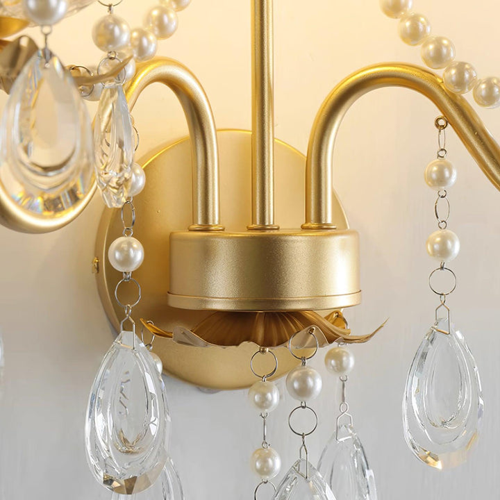 Applique Murale Perles de Cristal Ornée Élégante Chic pour Maison - Neutralighting