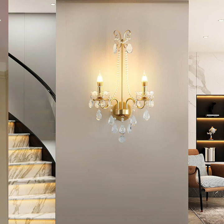 Applique Murale Perles de Cristal Ornée Élégante Chic pour Maison - Neutralighting