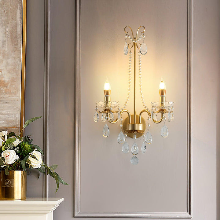 Applique Murale Perles de Cristal Ornée Élégante Chic pour Maison - Neutralighting