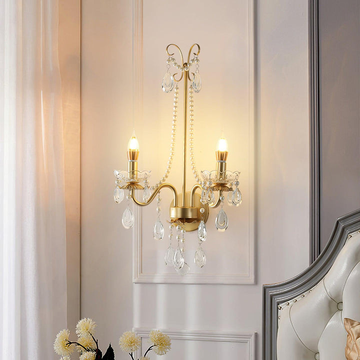 Applique Murale Perles de Cristal Ornée Élégante Chic pour Maison - Neutralighting