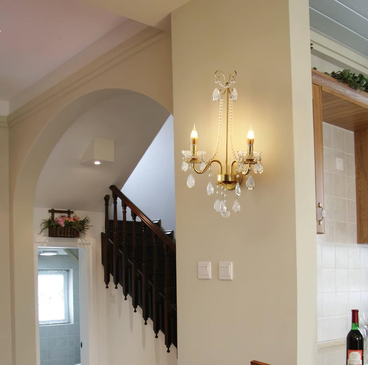 Applique Murale Perles de Cristal Ornée Élégante Chic pour Maison - Neutralighting