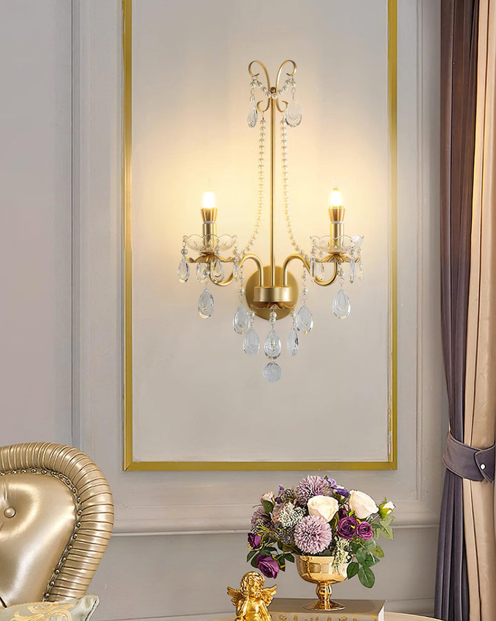 Applique Murale Perles de Cristal Ornée Élégante Chic pour Maison - Neutralighting