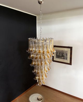 Aurora Chandelier Pétales en Verre de Murano Doré - Neutralighting