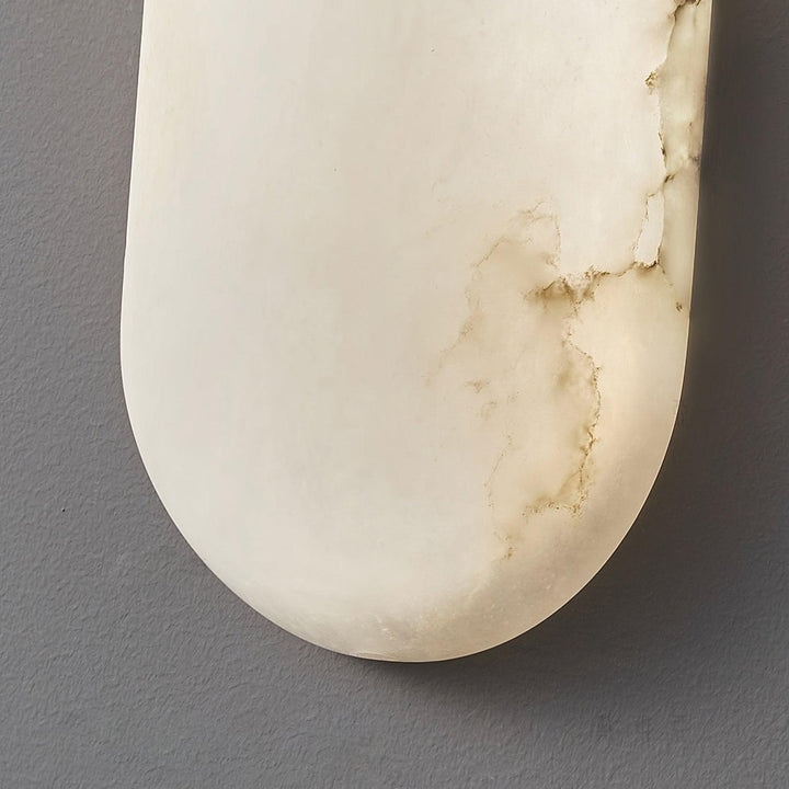 Applique Murale Capsule en Albâtre Bande en Laiton Lueur Ambiante Luxe Douce - Neutralighting