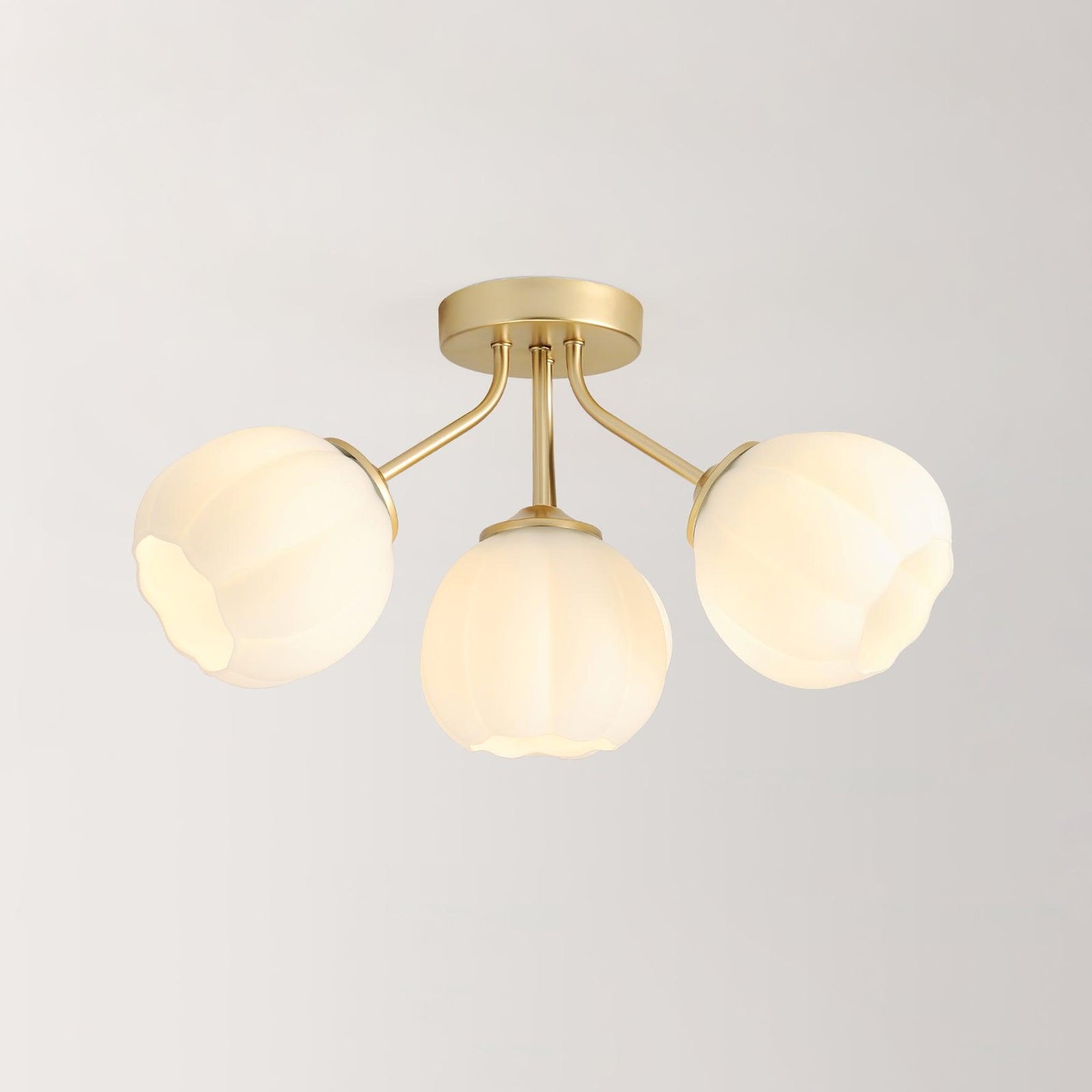 Rialto Plafonnier Romantique en Verre Floral - Neutralighting
