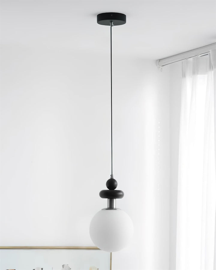 Marra Globe Suspension Mat Bois Givré - Neutralighting