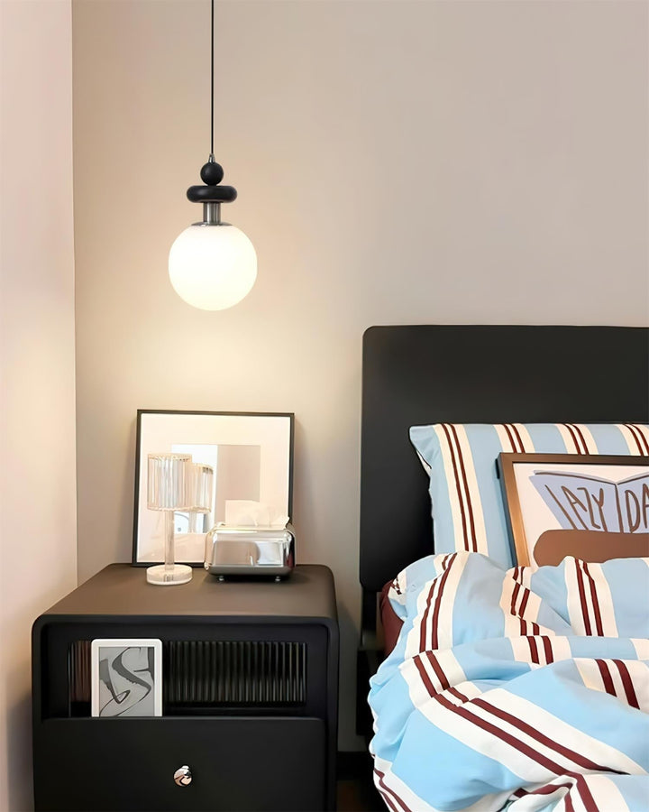 Marra Globe Suspension Mat Bois Givré - Neutralighting