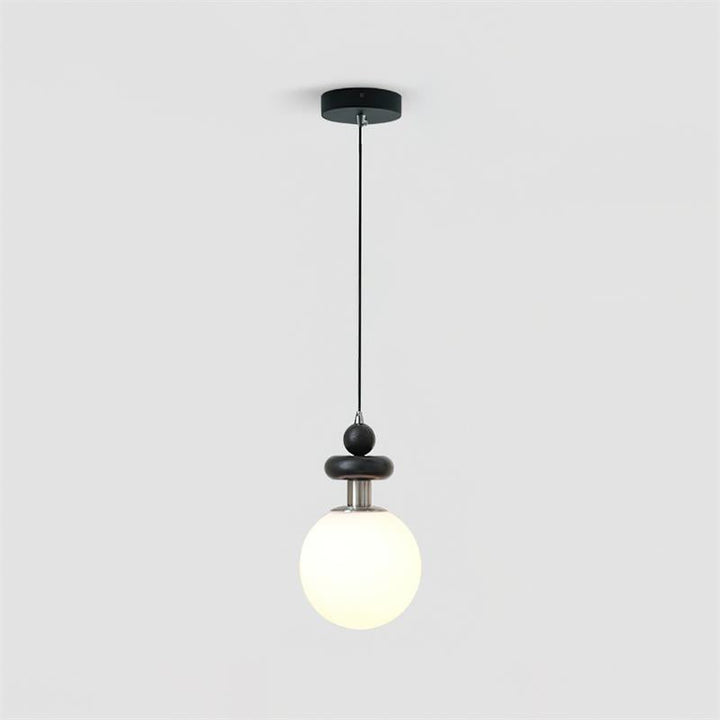 Marra Globe Suspension Mat Bois Givré - Neutralighting