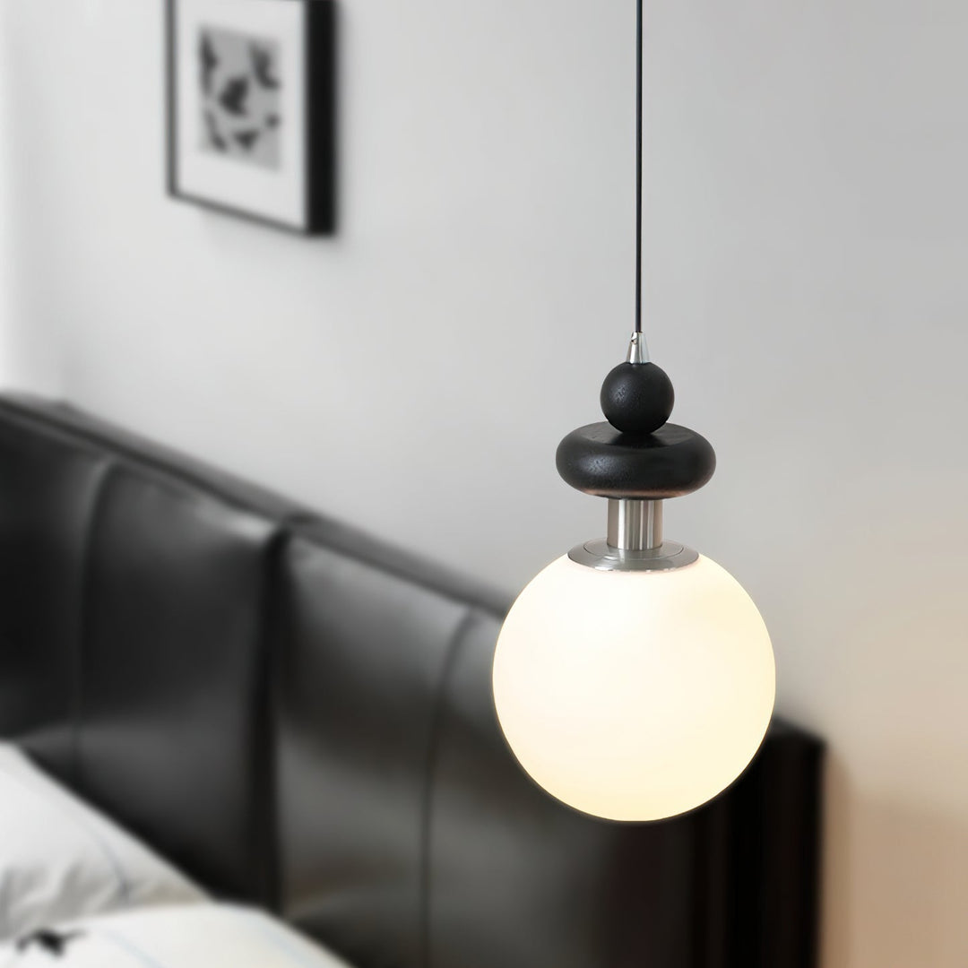 Marra Globe Suspension Mat Bois Givré - Neutralighting