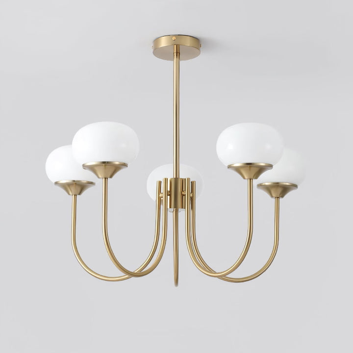 Lustra Chandelier Globe en Verre Rose Doré - Neutralighting