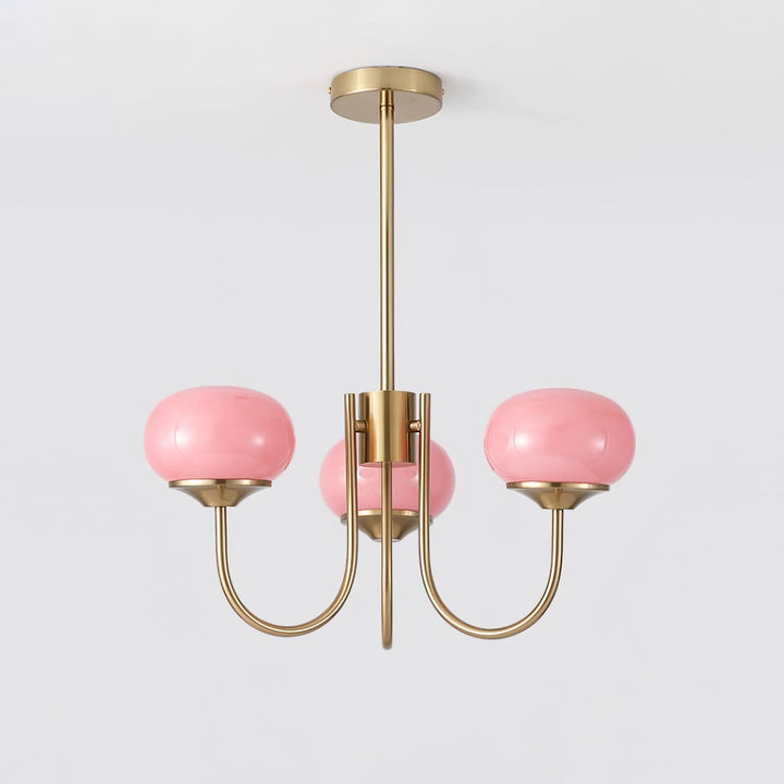 Lustra Chandelier Globe en Verre Rose Doré - Neutralighting